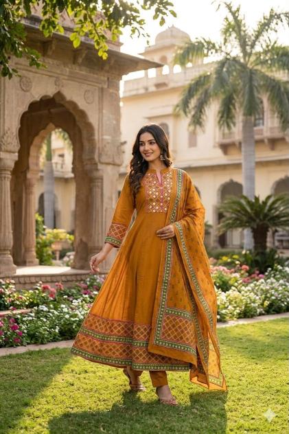 Jaipuri anarkali 3pcs kurtis wholesale in amritsar